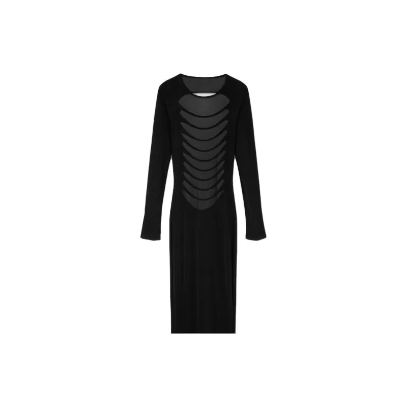 VERSACE Semi-sheer Long-sleeve Dress-2