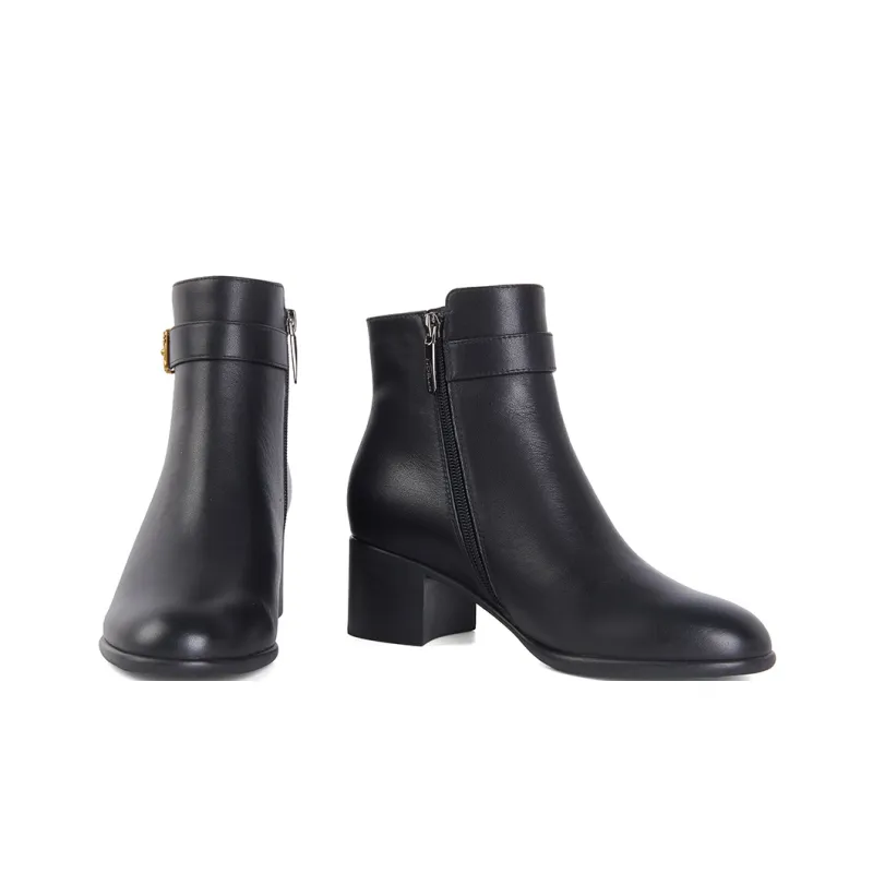 PT'SON Ankle Boots Women's Black-5