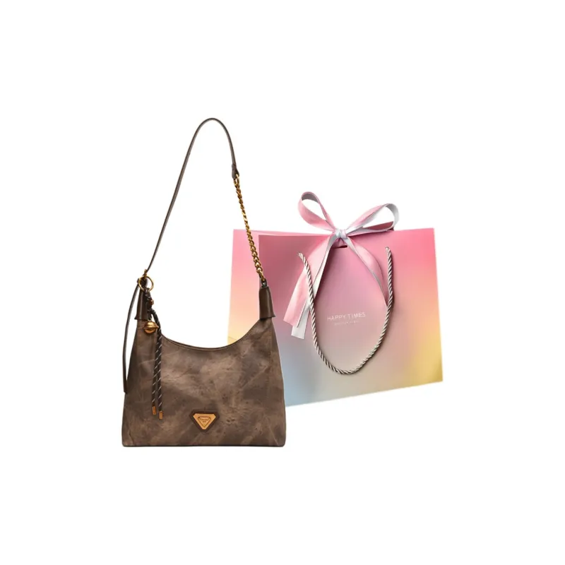 Yalu PU Shoulder Bag, Dumpling Bag Regular Women's Coffee/Brown/Blue-0