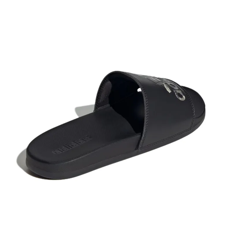 Adidas Adilette Comfort Slides Core Black Silver Pebble-3