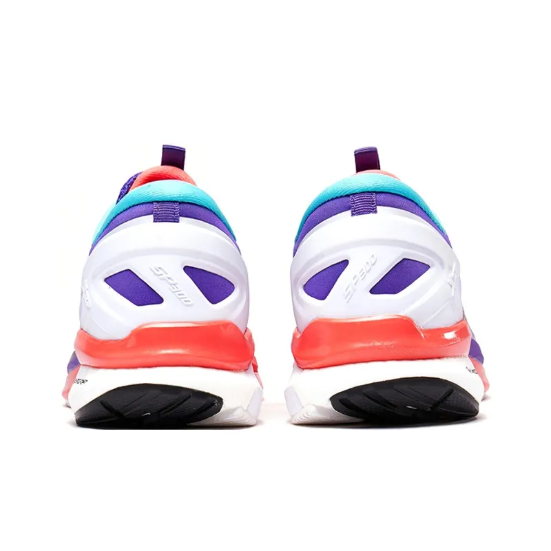 XTEP Race 160 Cushioning Breathable Wear Resistant Low Top Running Shoes Women's White Red-3