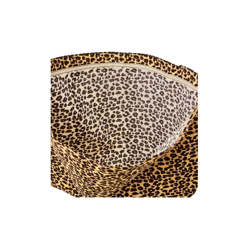 Emis Cotton Handbag, Shoulder Bag Regular Unisex Beige Leopard Print-2