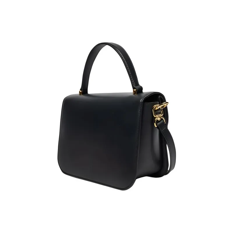 Furla Calfskin Shoulder Bag, Crossbody Bag, Handbag Trumpets Women's Black-3