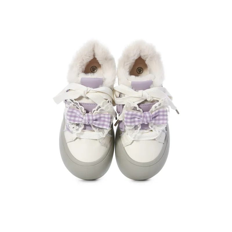 Lovely You Warm Wear-Resistant Lightweight Low-Top Skateboard Shoes Women's-3