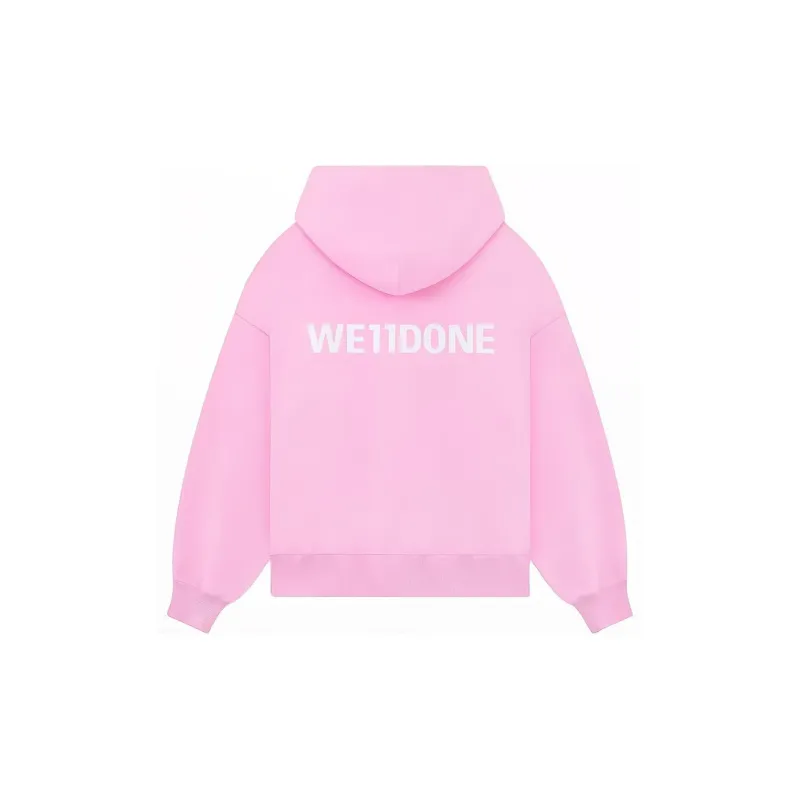 WE11DONE Teddy Bear print Cotton Hoodie-2