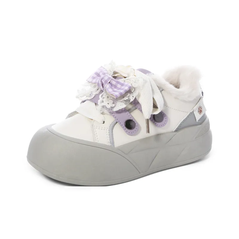 Lovely You Warm Wear-Resistant Lightweight Low-Top Skateboard Shoes Women's-1