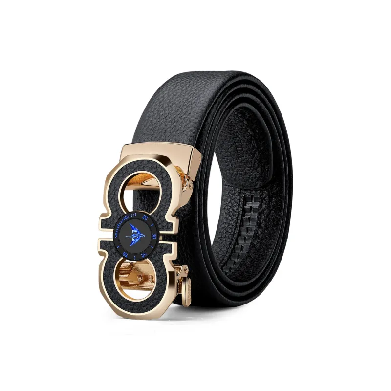 WilliamPOLO Cow Leather Belt Men's 3 Colors Available For Selection 3.5cm Width-13