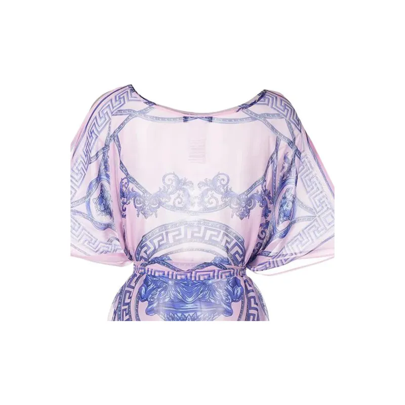 VERSACE Short-Sleeved Dresses Women's Pink-2