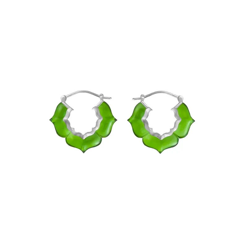 Bi disc 192 Silver Earrings Unisex-20