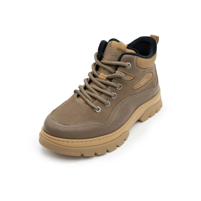 Satchi Anti Slip Wear Resistant High Top Casual Shoes Men's Coffee-1