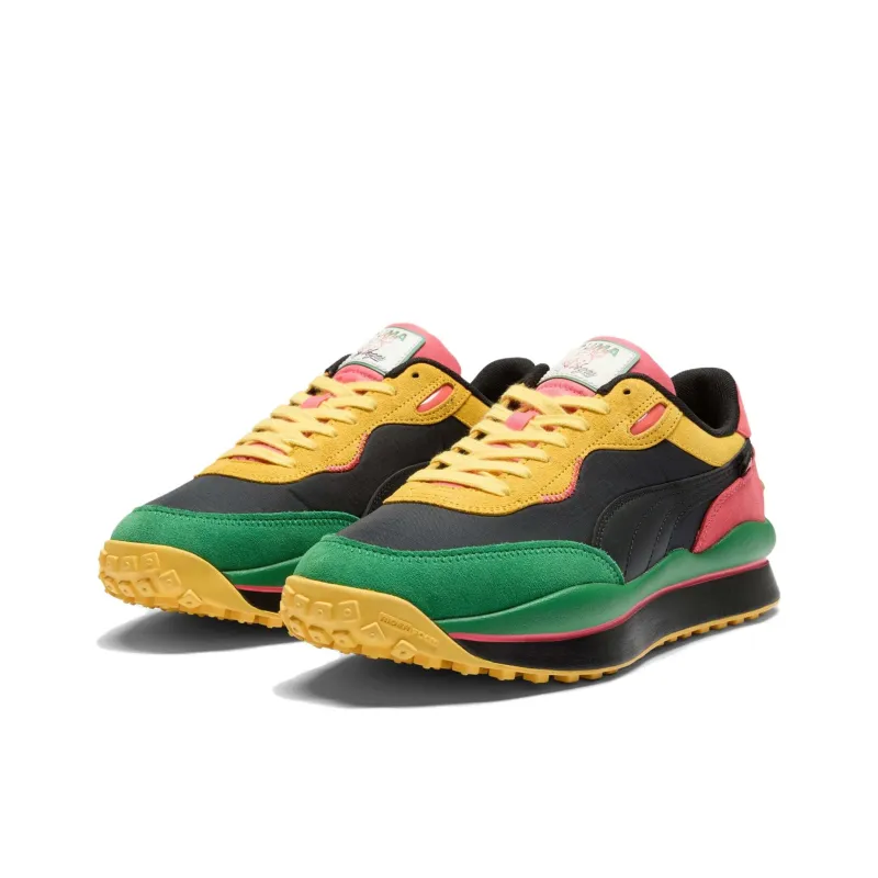PUMA Style Rider Anti Slip Wear Resistant Low Top Casual Shoes Unisex Black Green-2