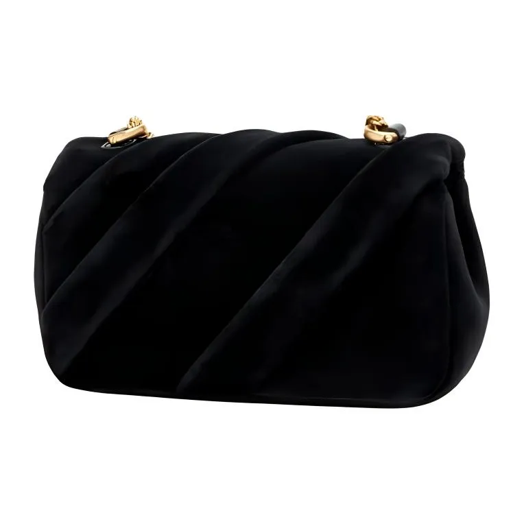 TORY BURCH Kira Velvet Crossbody Bag, Shoulder Bag Mini Women's Black-3