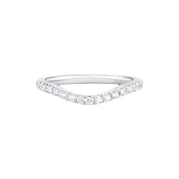 De Beers Platinum Db Classic Diamond Half Eternity Band Ring