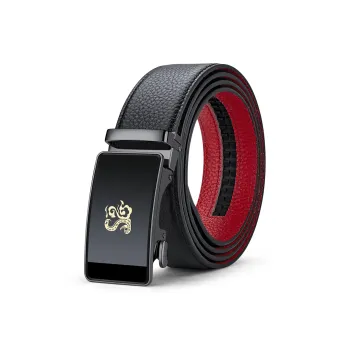WilliamPOLO Cow Leather Leather Belts Men's 3.5cm Width