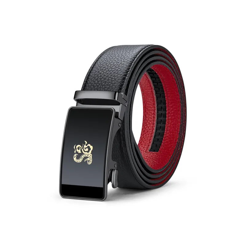 WilliamPOLO Cow Leather Leather Belts Men's 3.5cm Width-0