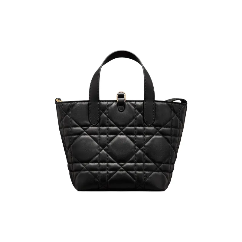 DIOR Toujours Cow Leather Basket Bag, Shoulder Bag, Crossbody Bag, Handbag Small Size Women's Black-1