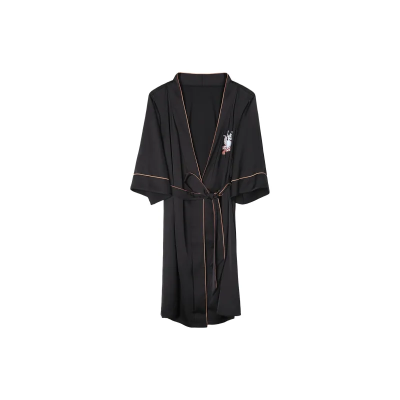 Fandecie Sleep Robe Women's Black-1