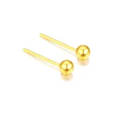 Smooth Finish Gold Bean-Straight Post
