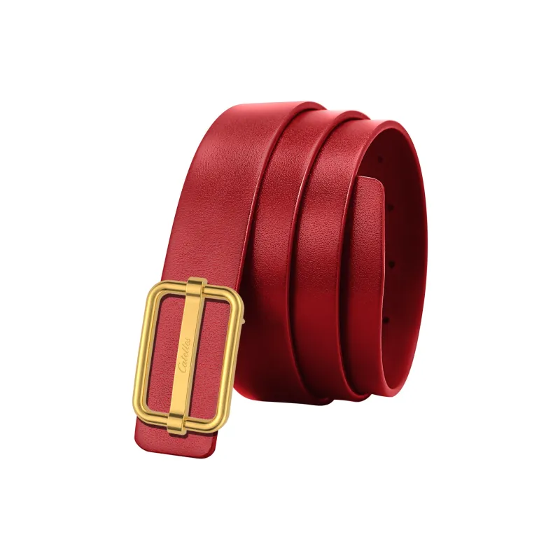 CATELLES Unlined Top Grain Cow Leather Leather Belts Women's 3cm-8