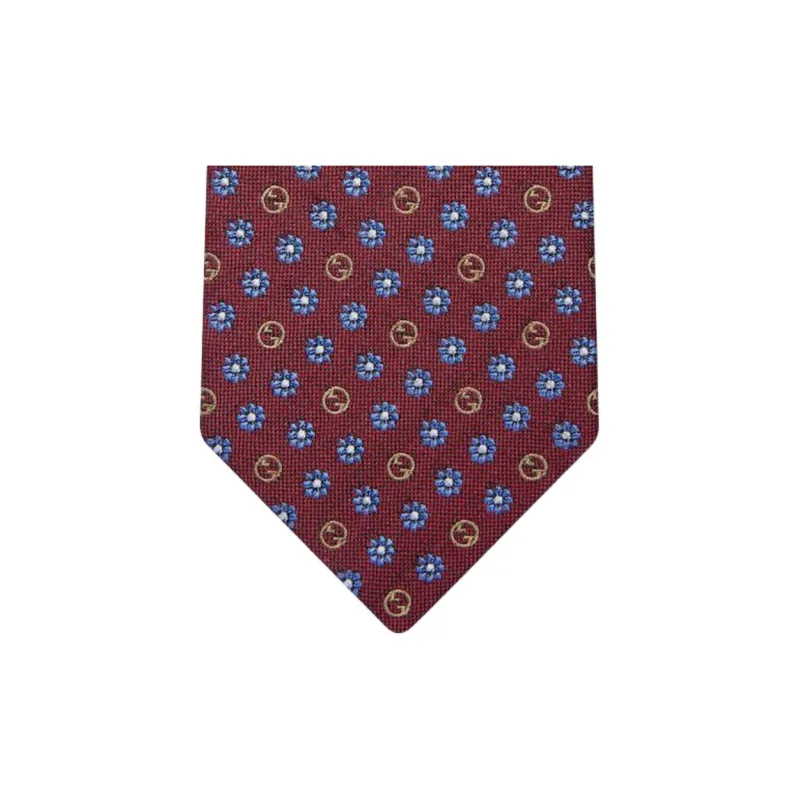 GUCCI Silk, Silk Ties Men's Red-1