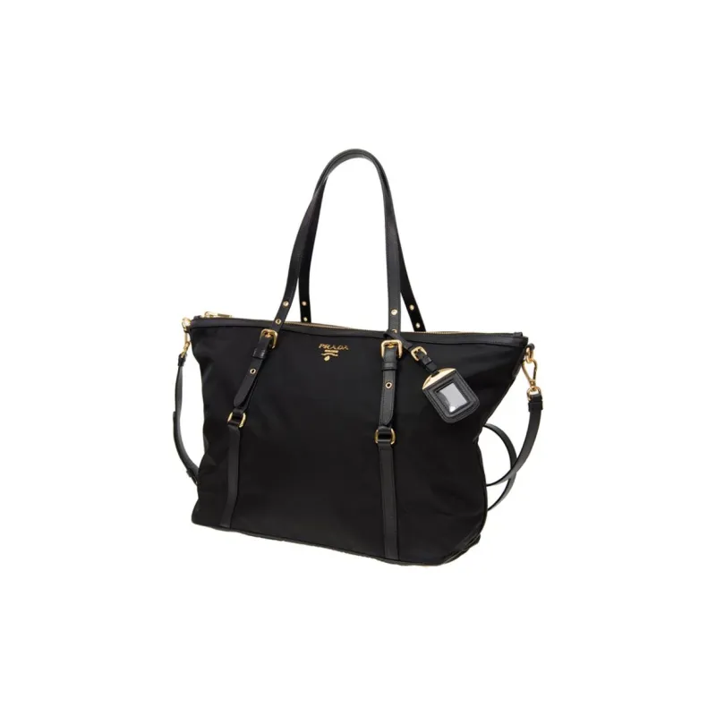 PRADA Canvas Canvas Bag One Shoulder Handbag Women's Black-1
