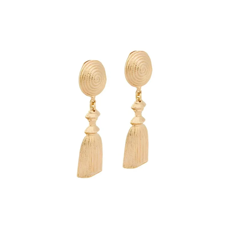 MOSCHINO Metal Clip On Earrings Women's Gold-1