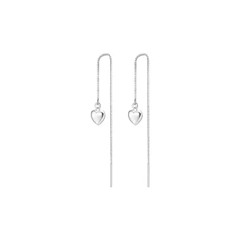 LIANDUO S 990 Silver Drop Earrings Women's