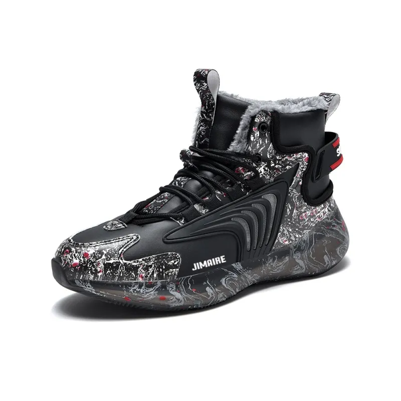 King Jinmai Slip Resistant High Top Casual Shoes Men's-0