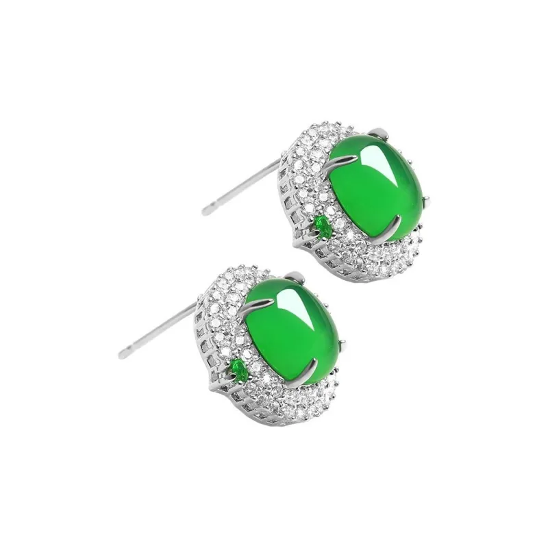 Grace Chalcedony Stud Earrings Women's-0