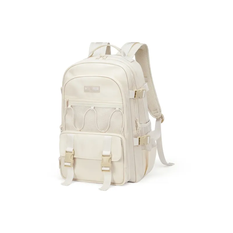 V.NINE Fabric Backpack Unisex Obsidian Black/Taro Purple/Ecru-1