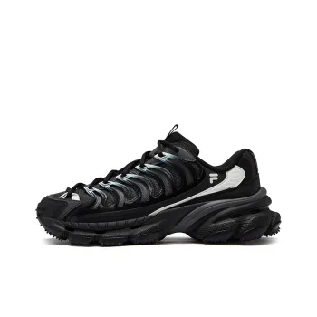 FILA FUSION BRACKET Anti Slip Wear Resistant Low Top Casual Shoes Women's Black Gray