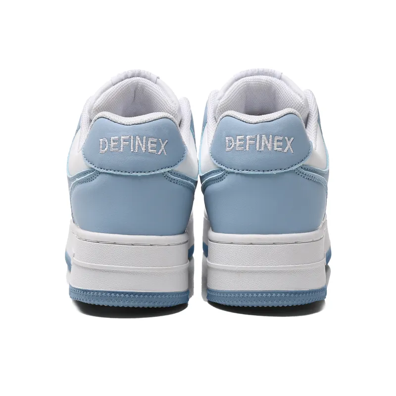 DEFINEX Skateboard Shoes Unisex Low Top White/Blue/Brown-5
