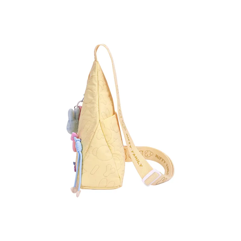 Miffy Fabric Sling Bag Small Size Women's Yellow/Ecru-2