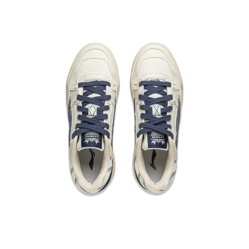 LiNing Moon White 2.0 Slip Resistant Cushioning Breathable Low Top Skateboard Shoes Men's Ecru-3