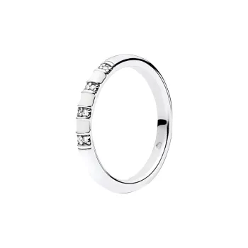 Pandora Sterling Silver Enamel Rings Women's Silver