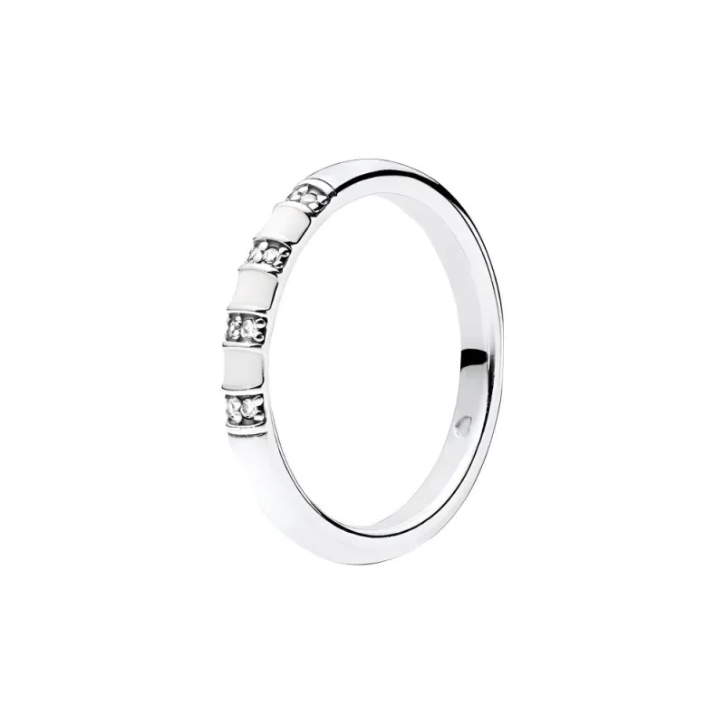 Pandora Sterling Silver Enamel Rings Women's Silver-0