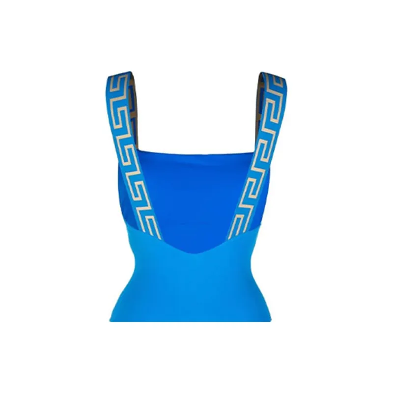 VERSACE Greca Border One Piece Swimsuit 'Turquoise'-2