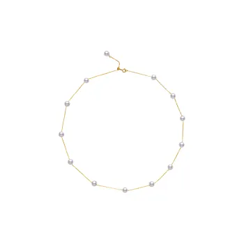ME LUXE Saltwater Pearl Collarbone Chain Necklace A Classic And Versatile Multi Wear Design Women's