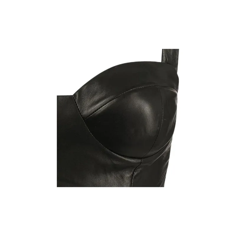 VERSACE Leather Bra 'Black'-3