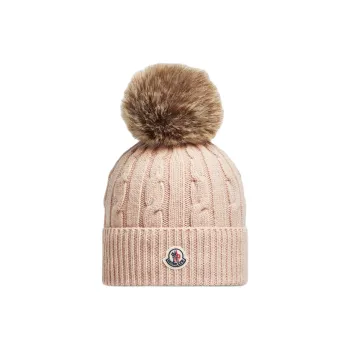 Moncler Logo Patch Pompom Detailed Beanie