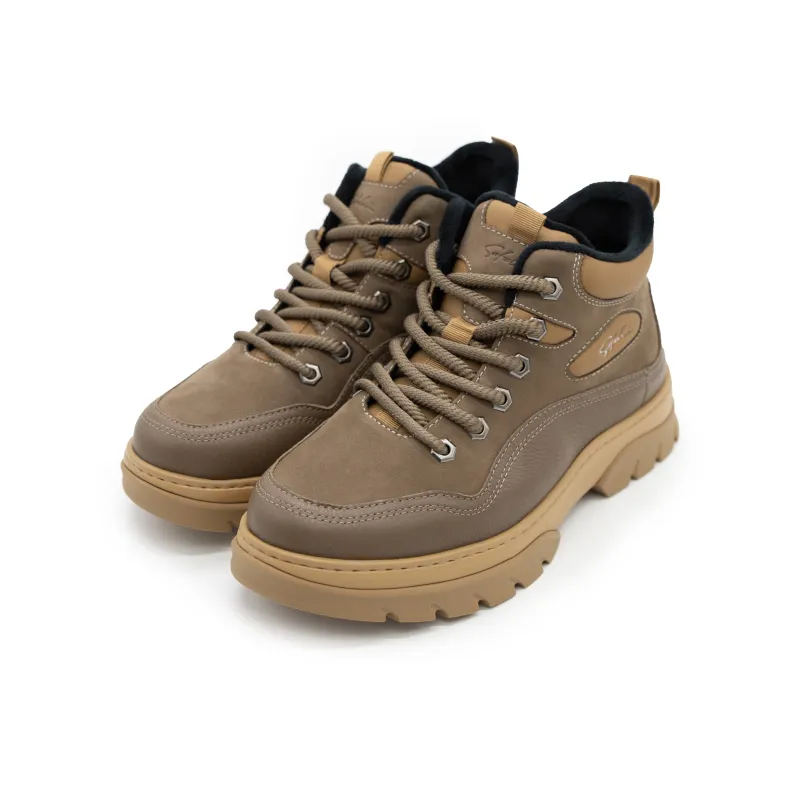 Satchi Anti Slip Wear Resistant High Top Casual Shoes Men's Coffee-2
