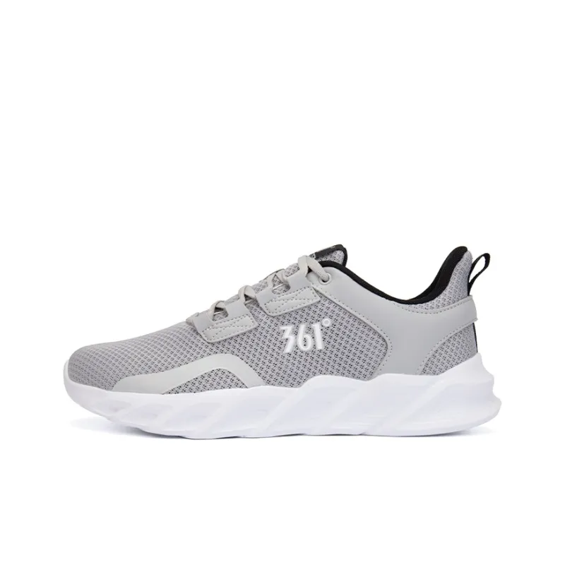361° Cushioning Breathable Low Top Running Shoes Men's Gray Black-0