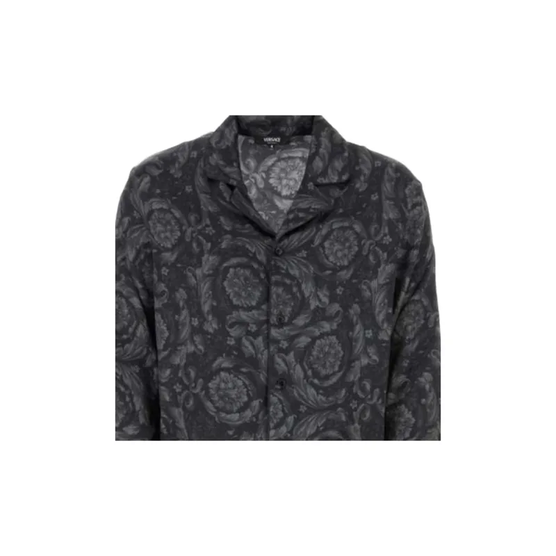VERSACE Barocco Printed Button Up Pyjama Shirt-2