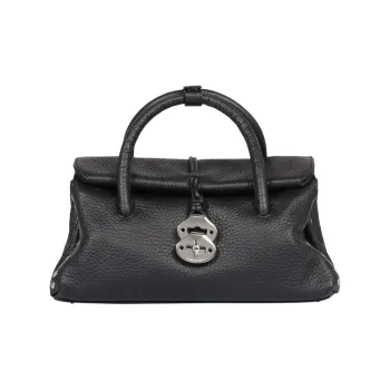 Zanellato Cow Leather One Shoulder Handbag Women's Black