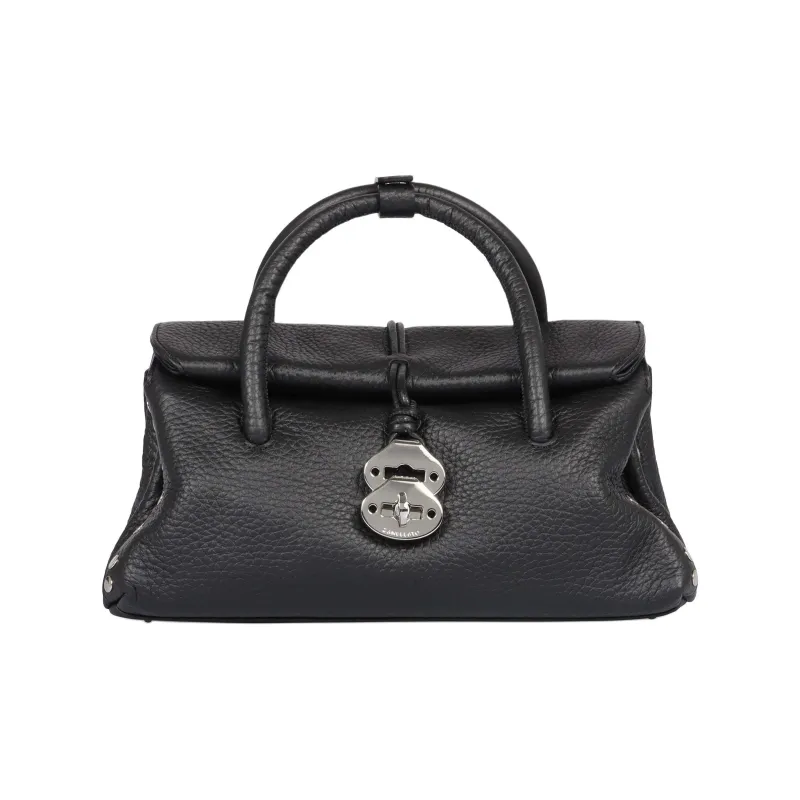 Zanellato Cow Leather One Shoulder Handbag Women's Black-0