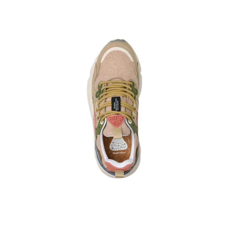FLOWER MOUNTAIN YAMANO 3 Slip Resistant Low Top Casual Shoes Women's Beige Pink-3