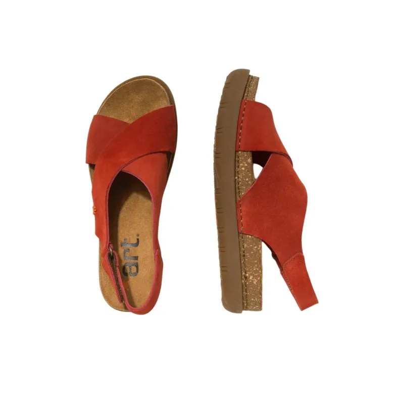 Art RHODES Strap Sandals Women's Red-2