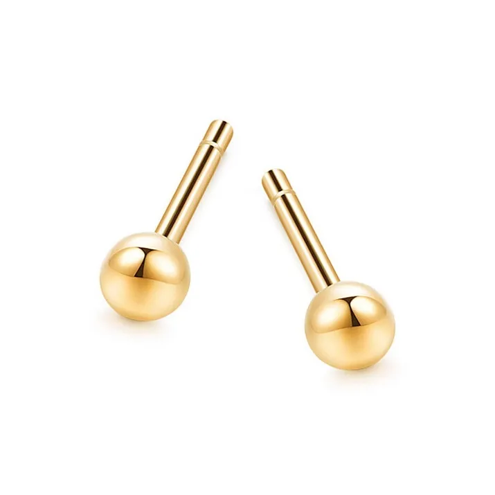YASHENGZHUBAO 18K Gold Stud Earrings Unisex-0