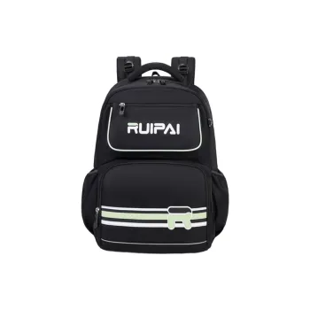 RUIPAI Polyester Pu Backpack Regular Kids' Elegant Black/Interstellar Blue/Taro Purple