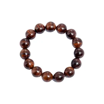 CHENTANMUZUO Huanghuali Exquisite Polishing Collection Tiger Skin Pattern Beaded Bracelet Unisex